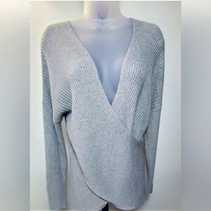 Topshop Light Gray V-Neck Sweater